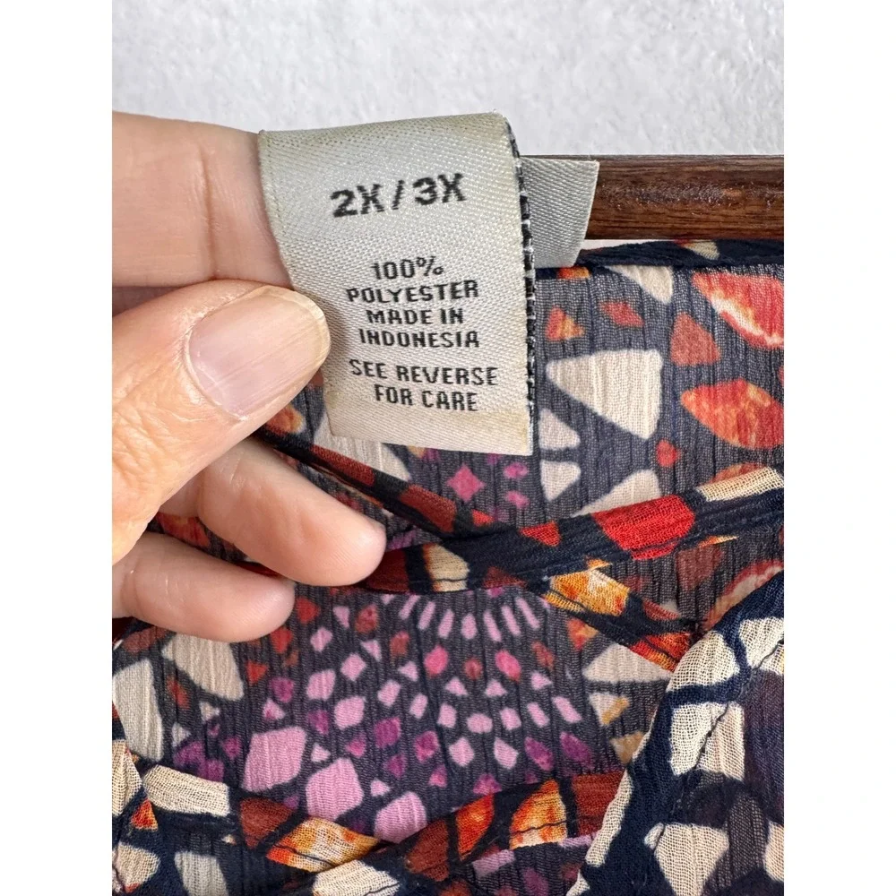 Catherines 2X/3X Boho Sheer Kimono Cover Up